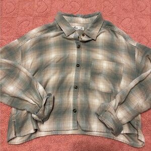 Hollister cropped flannel